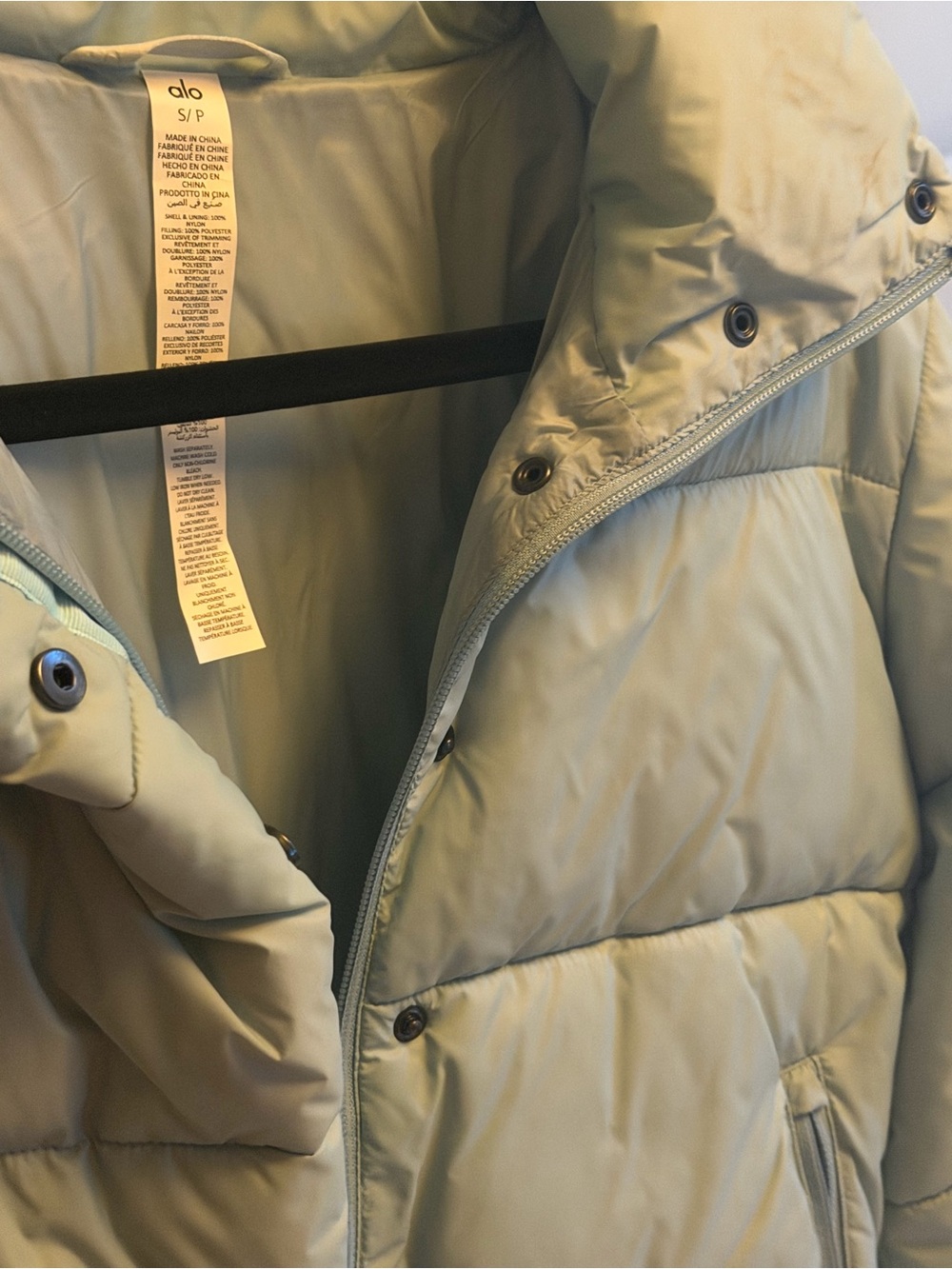 ALO Yoga Sage Green Quilted Puffer Jacket
